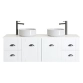 Timberline Victoria 1500mm White Wall Hung Double Vanity Unit