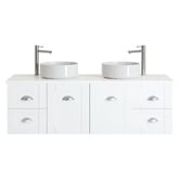 Timberline Victoria 1500mm White Wall Hung Double Vanity Unit