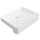 Timberline Fergus 500mm Gloss White Semi-recessed Basin