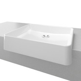 Timberline Fergus 500mm Gloss White Semi-recessed Basin