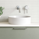 Timberline Allure Arrow 360mm Round Ceramic Above Counter Basin