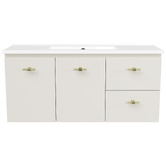 Timberline Florida Ensuite 1000mm Wall Hung Vanity with Ceramic Countertop