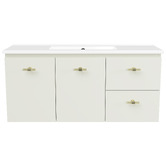 Timberline Florida Ensuite 1000mm Wall Hung Vanity with Ceramic Countertop