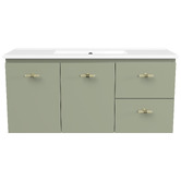 Timberline Florida Ensuite 1000mm Wall Hung Vanity with Ceramic Countertop