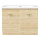 Timberline Florida Ensuite 600mm Wall Hung Vanity with Ceramic Countertop