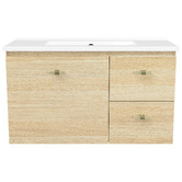 Timberline Florida Ensuite 800mm Wall Hung Vanity with Ceramic Countertop