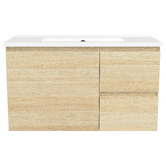 Timberline Florida Ensuite 800mm Wall Hung Vanity with Ceramic Countertop
