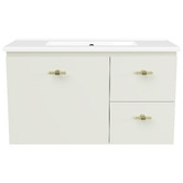 Timberline Florida Ensuite 800mm Wall Hung Vanity with Ceramic Countertop