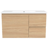 Timberline Florida Ensuite 800mm Wall Hung Vanity with Ceramic Countertop