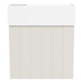 Timberline Lottie V-Groove 480mm Wall Hung Small Space Vanity with Ceramic Countertop