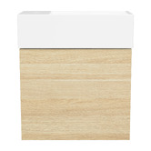Timberline Lottie 480mm Wall Hung Small Space Vanity with Ceramic Countertop