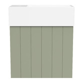 Timberline Lottie V-Groove 480mm Wall Hung Small Space Vanity with Ceramic Countertop