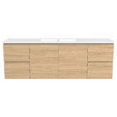 Timberline Nevada 1500mm Wall Hung Vanity with Ceramic Countertop
