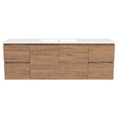 Timberline Nevada 1500mm Wall Hung Vanity with Ceramic Countertop