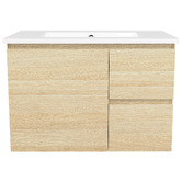 Timberline Nevada 750mm Wall Hung Vanity with Ceramic Countertop