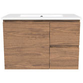 Timberline Nevada 750mm Wall Hung Vanity with Ceramic Countertop