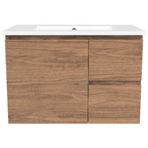 Timberline Nevada 750mm Wall Hung Vanity with Ceramic Countertop