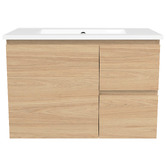 Timberline Nevada 750mm Wall Hung Vanity with Ceramic Countertop