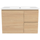 Timberline Nevada 750mm Wall Hung Vanity with Ceramic Countertop