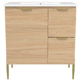Timberline Nevada 750mm Freestanding Vanity with Ceramic Countertop