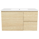 Timberline Nevada 900mm Wall Hung Vanity with Ceramic Countertop