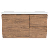 Timberline Nevada 900mm Wall Hung Vanity with Ceramic Countertop