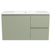 Timberline Nevada 900mm Wall Hung Vanity with Ceramic Countertop