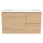Timberline Nevada 900mm Wall Hung Vanity with Ceramic Countertop