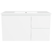 Timberline Nevada 900mm Wall Hung Vanity with Ceramic Countertop