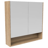 Timberline Sanremo 750mm Mirrored Shaving Cabinet with Open Shelf