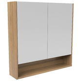Timberline Sanremo 750mm Mirrored Shaving Cabinet with Open Shelf