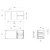 Timberline Florida Ensuite 1000mm Wall Hung Vanity with Ceramic Countertop