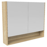 Timberline Sanremo 900mm Mirrored Shaving Cabinet with Open Shelf