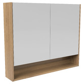 Timberline Sanremo 900mm Mirrored Shaving Cabinet with Open Shelf