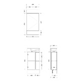 Timberline Lottie 480mm Freestanding Small Space Vanity with Ceramic Countertop