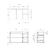 Timberline Nevada 1200mm Freestanding Vanity with Ceramic Countertop