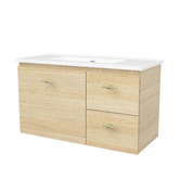 Timberline Florida Ensuite 800mm Wall Hung Vanity with Ceramic Countertop