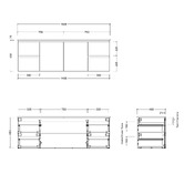 Timberline Nevada 1500mm Wall Hung Vanity with Ceramic Countertop