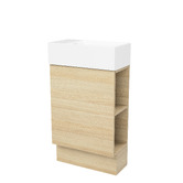 Timberline Lottie 480mm Freestanding Small Space Vanity with Ceramic Countertop