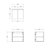 Timberline Nevada 600mm Wall Hung Vanity with Ceramic Countertop