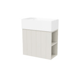 Timberline Lottie V-Groove 480mm Wall Hung Small Space Vanity with Ceramic Countertop
