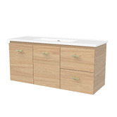 Timberline Florida Ensuite 1000mm Wall Hung Vanity with Ceramic Countertop