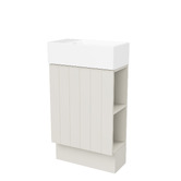 Timberline Lottie V-Groove 480mm Freestanding Small Space Vanity with Ceramic Countertop
