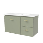 Timberline Florida Ensuite 800mm Wall Hung Vanity with Ceramic Countertop