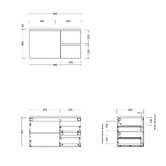 Timberline Nevada 900mm Wall Hung Vanity with Ceramic Countertop