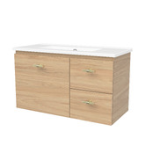 Timberline Florida Ensuite 800mm Wall Hung Vanity with Ceramic Countertop