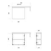 Timberline Oscar 800mm Small Space Vanity