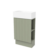 Timberline Lottie V-Groove 480mm Freestanding Small Space Vanity with Ceramic Countertop