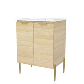Timberline Nevada 600mm Freestanding Vanity with Ceramic Countertop