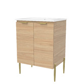 Timberline Nevada 600mm Freestanding Vanity with Ceramic Countertop